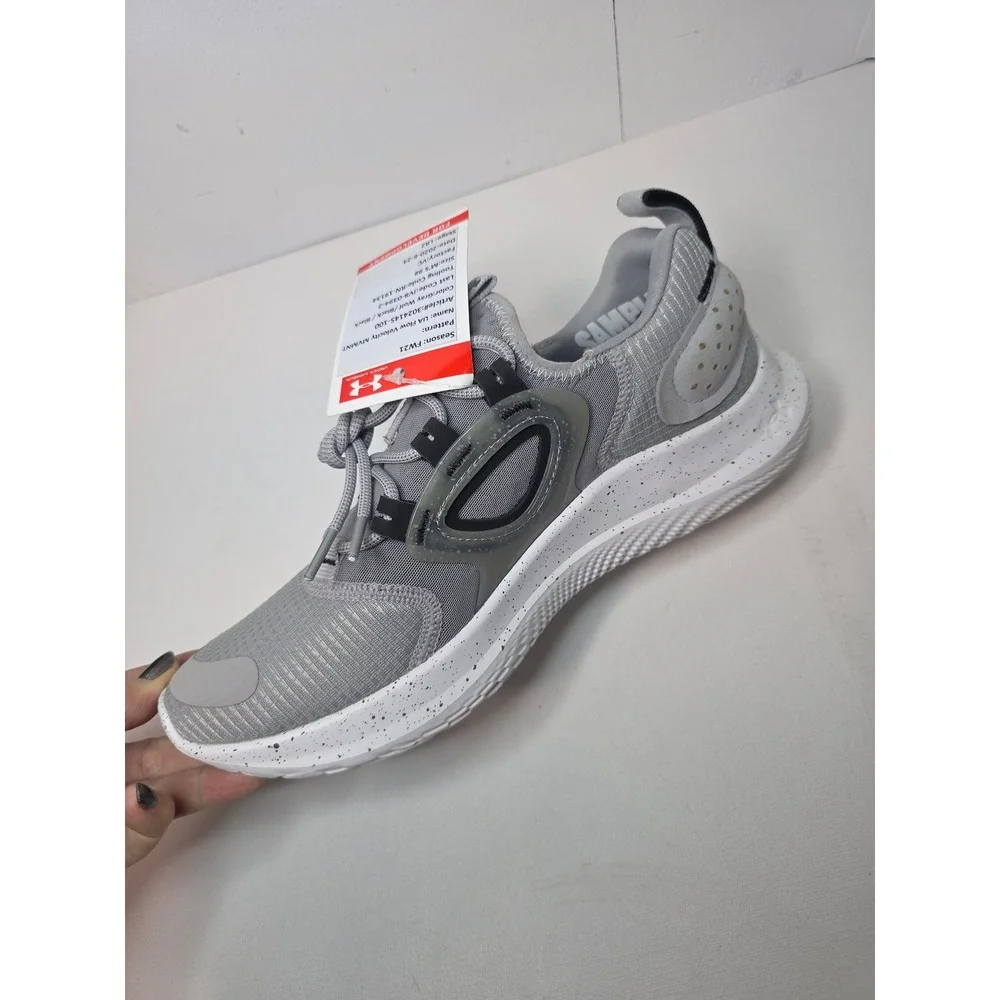 NEW! RIGHTFOOTONLY Amputee UnderArmourFlow MVMNT‎ M's GreyWhite Shoe Sz9 Sample